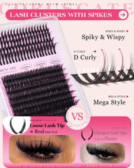coruscate lash clusters spikes natural separation for a believable lift