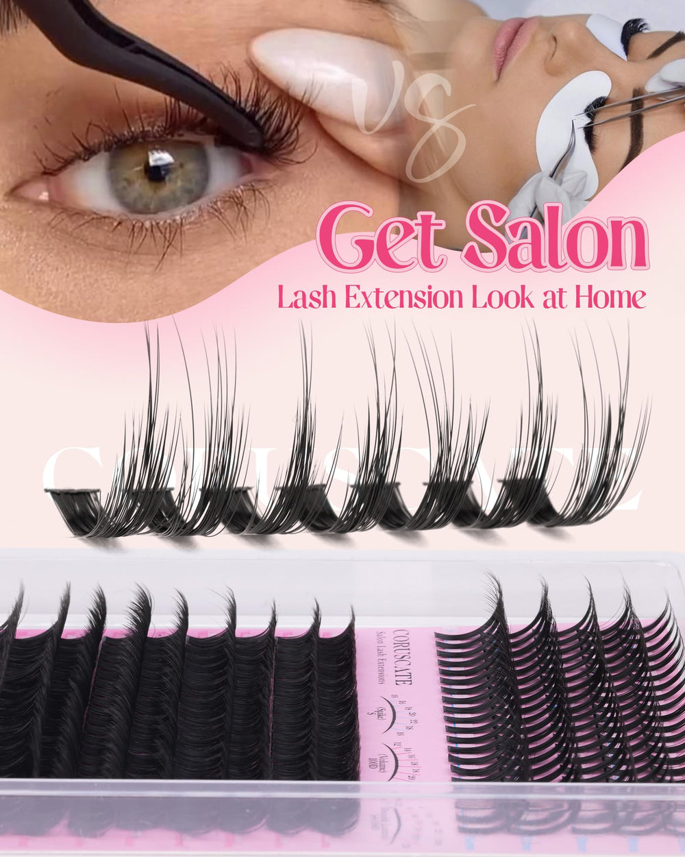 coruscate lash clusters spikes ideal for closeups and high-definition shots