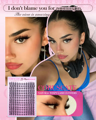 CORUSCATE Manga Lash Clusters mid-12mm view enhances mid-eye volume.