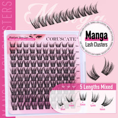 CORUSCATE manga shape lashes add a playful, eye-catching edge.
