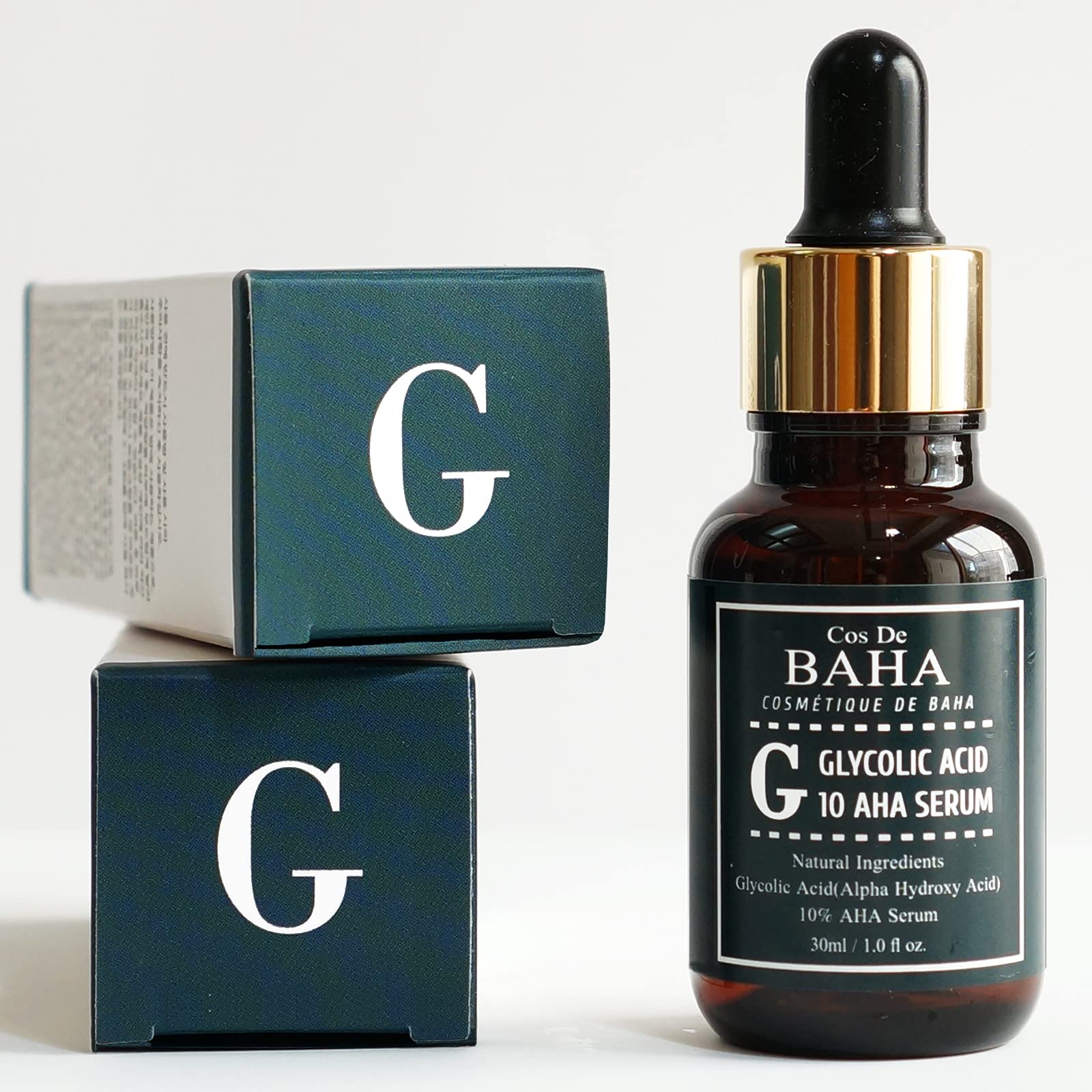 Cos De BAHA serum with aloe imagery suggesting moisture balance.