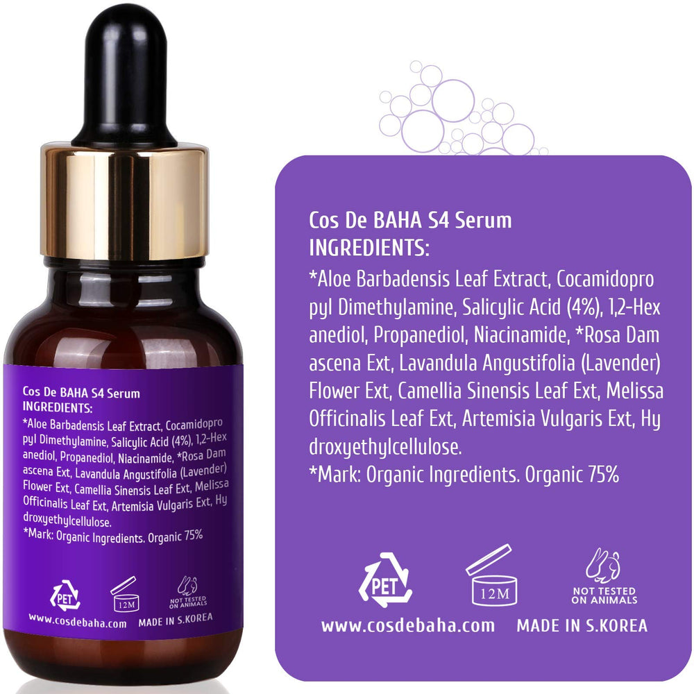 Cos De BAHA Green Tea extract label suggesting antioxidant-inspired care.