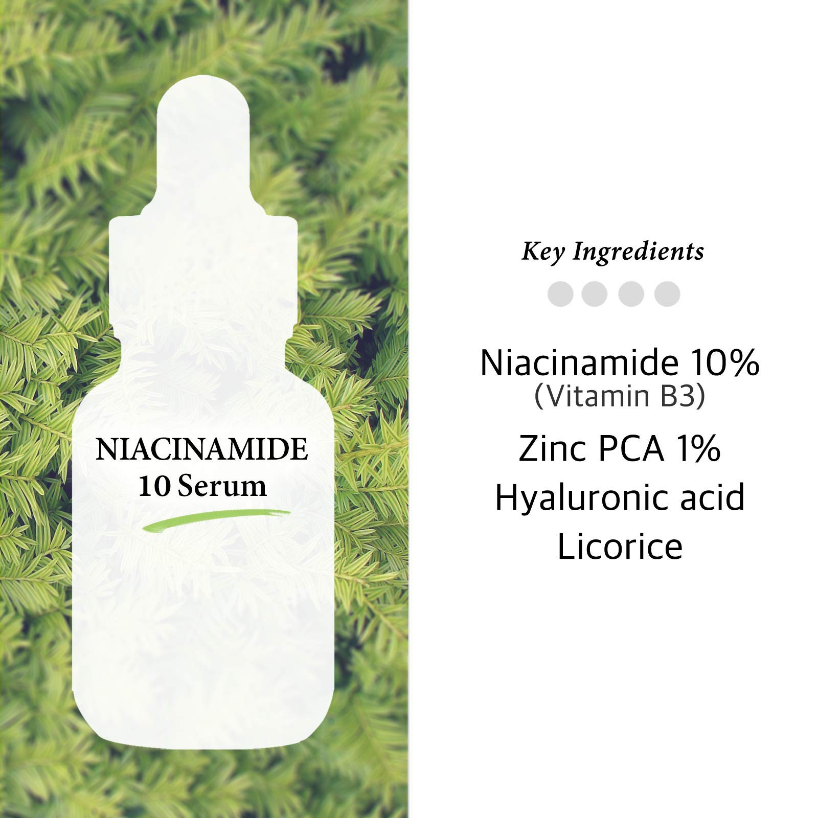 Cos De BAHA Niacinamide Serum texture swatch with lightweight, non-greasy feel