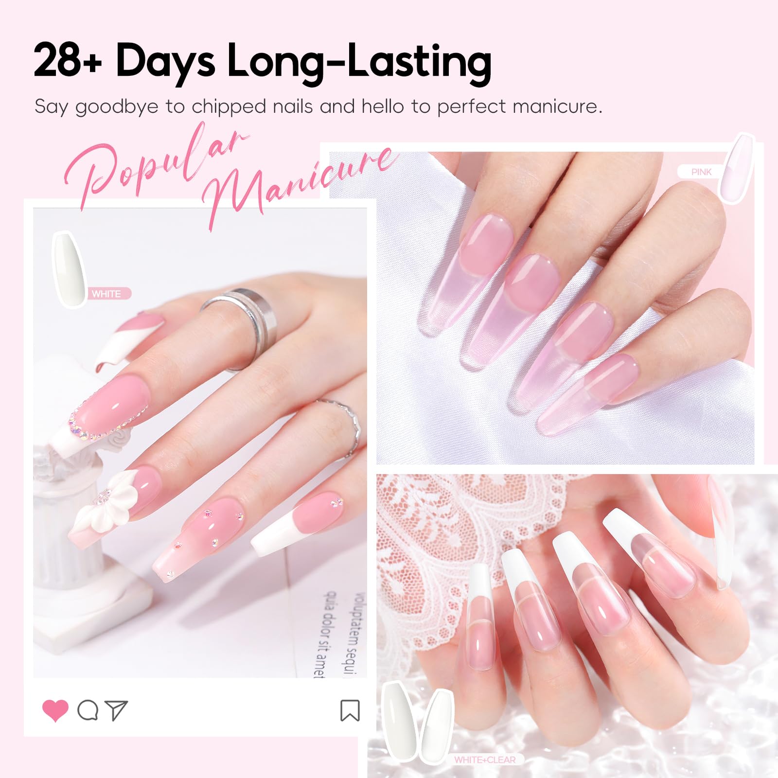 COSCELIA 24 glitter powders for decorative nail effects