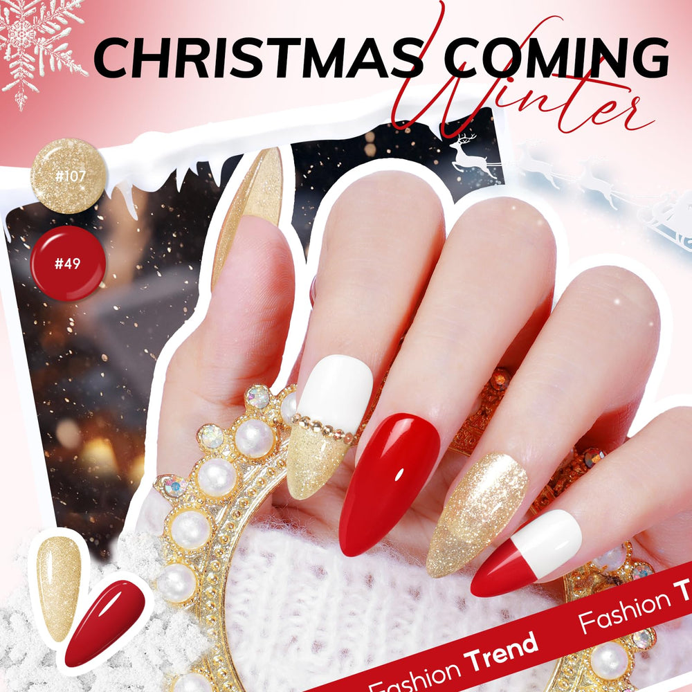 COSCELIA matte, glossy, and glitter finishes enhance nail designs.
