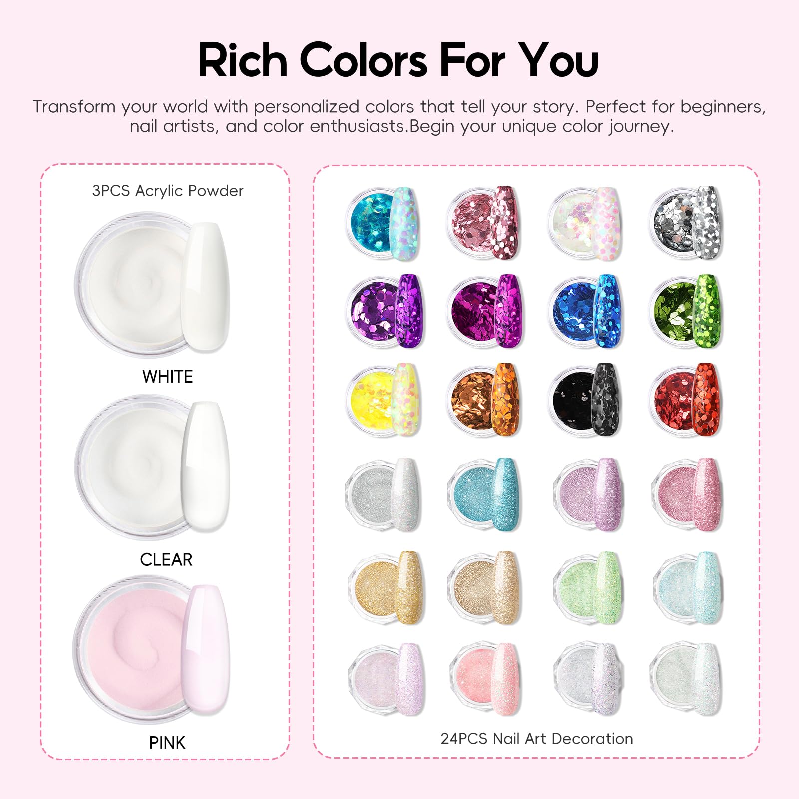 COSCELIA 15 piece nail art brush set for fine details