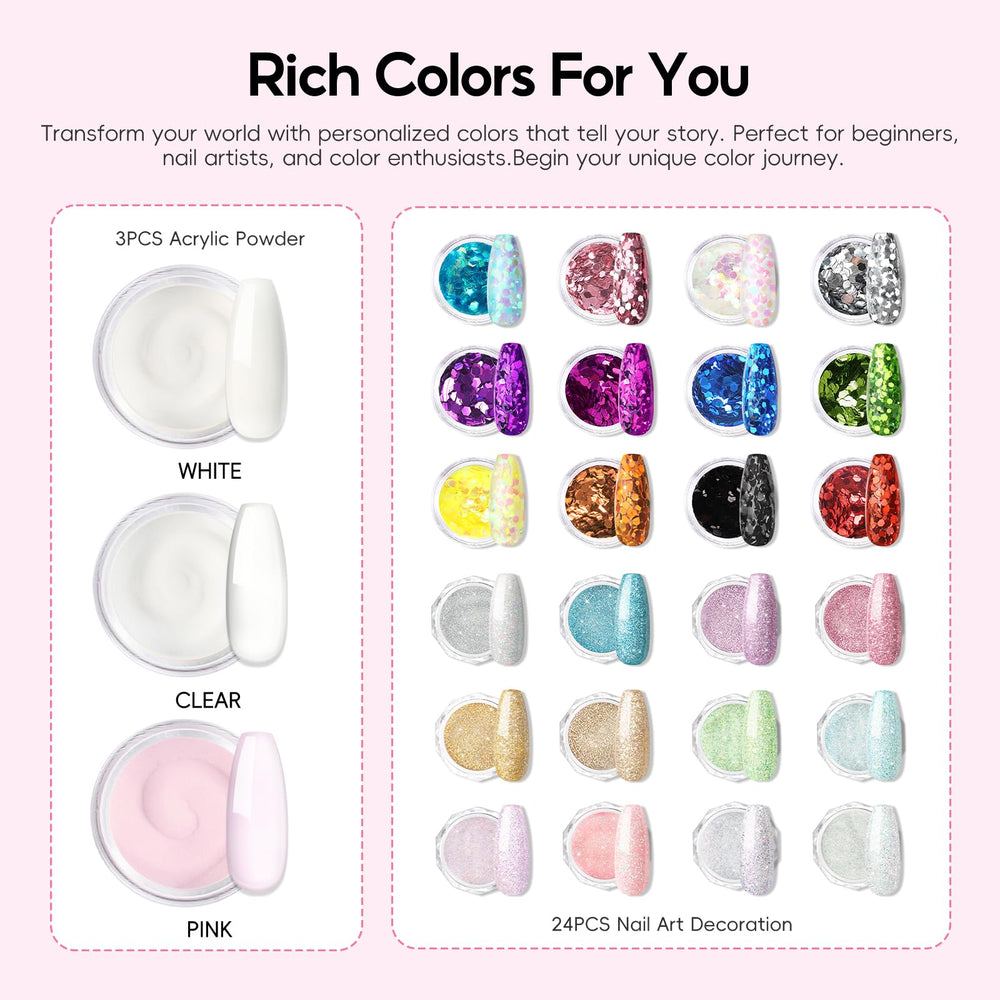 COSCELIA 15 piece nail art brush set for fine details