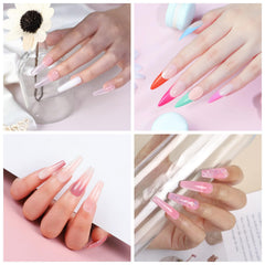 COSCELIA Poly Nail Gel Kit pink color for a soft salon-like finish