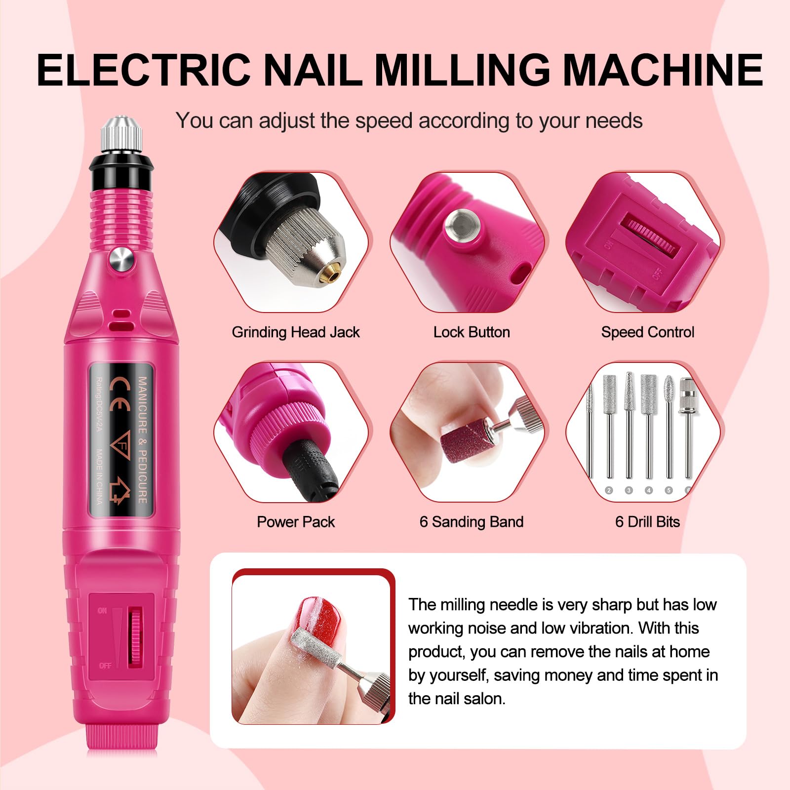 COSCELIA top and base coat 5-pack provides durable adhesion and a smooth finish.