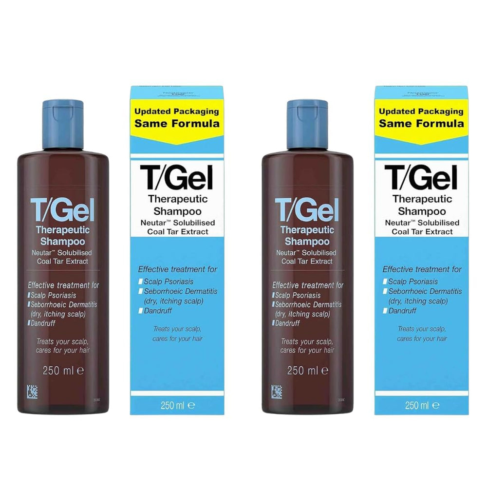 Cosletic T G el therapeutic anti-dandruff shampoo bottle for lasting itch relief and cleansing