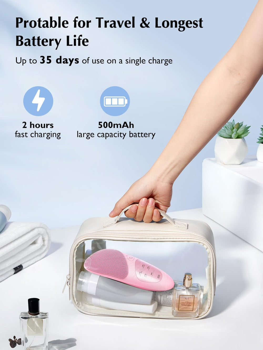 COSLUS 35-day battery life highlights long-lasting performance between charges.