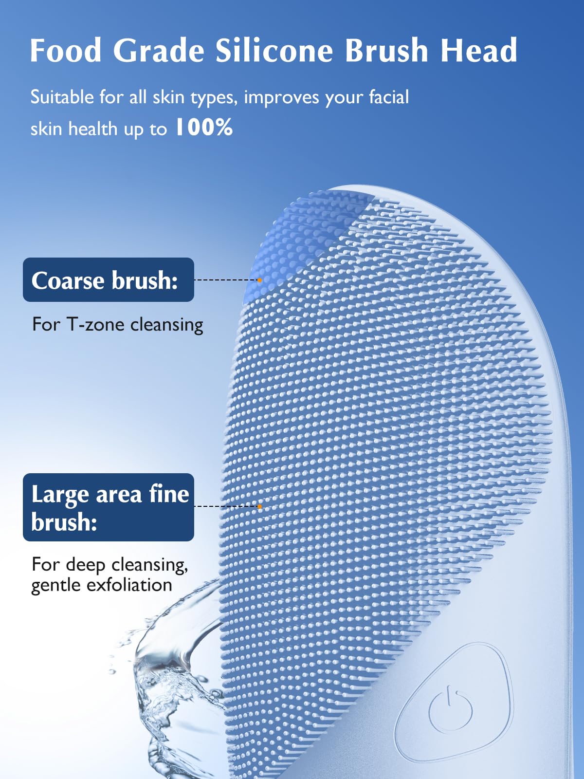 COSLUS large-area ultra-fine brush covers large facial areas quickly.
