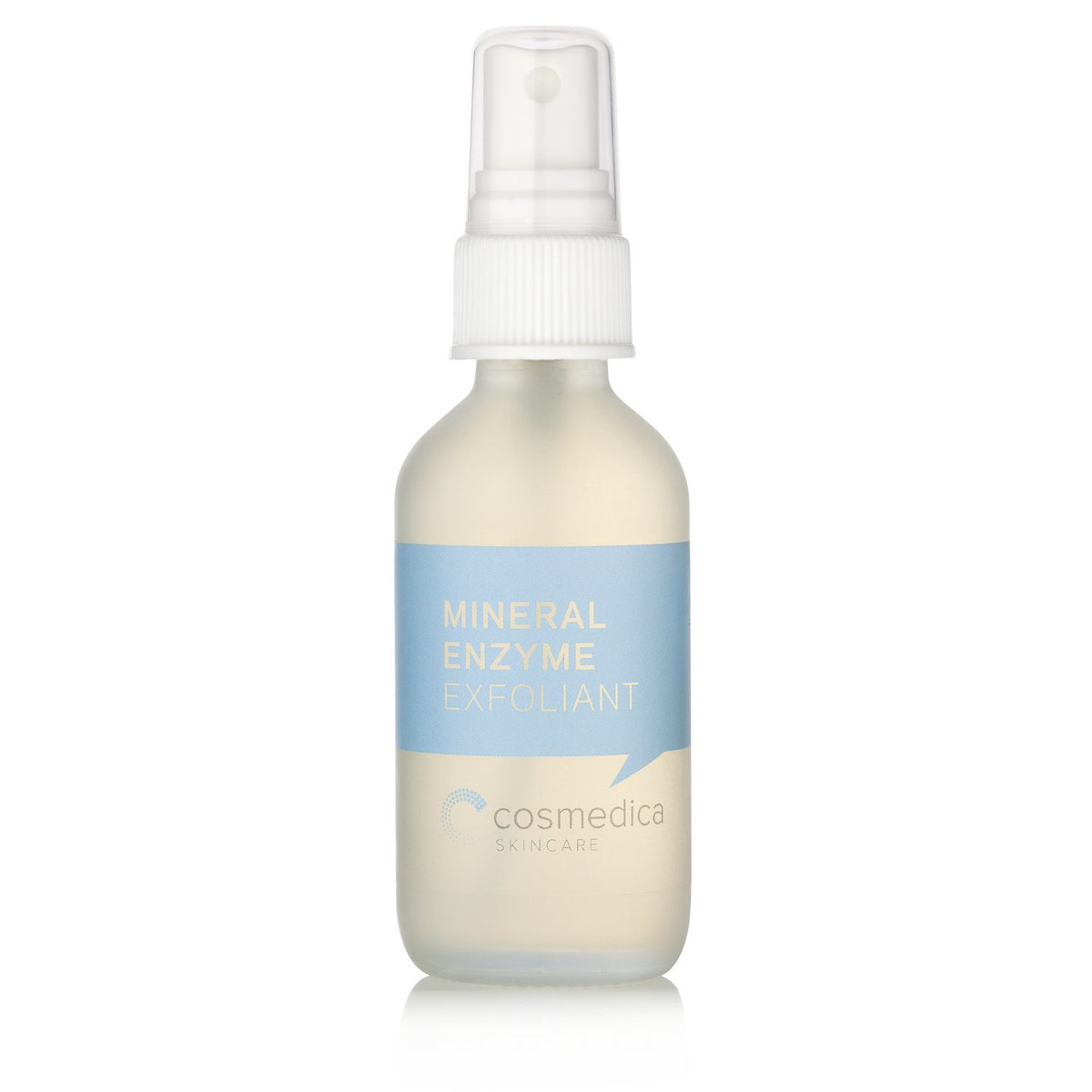 Cosmedica Mineral Enzyme Exfoliator bottle for gentle skin renewal and makeup residue removal