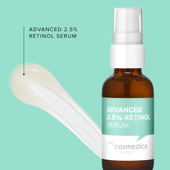 Cosmedica Skincare Facial Serum Trio Set layout showing a balanced skin routine