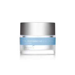 Cosmedica Skincare Total Restorative Eye Cream bottle delivering intense hydration for the delicate eye area and brightening potential