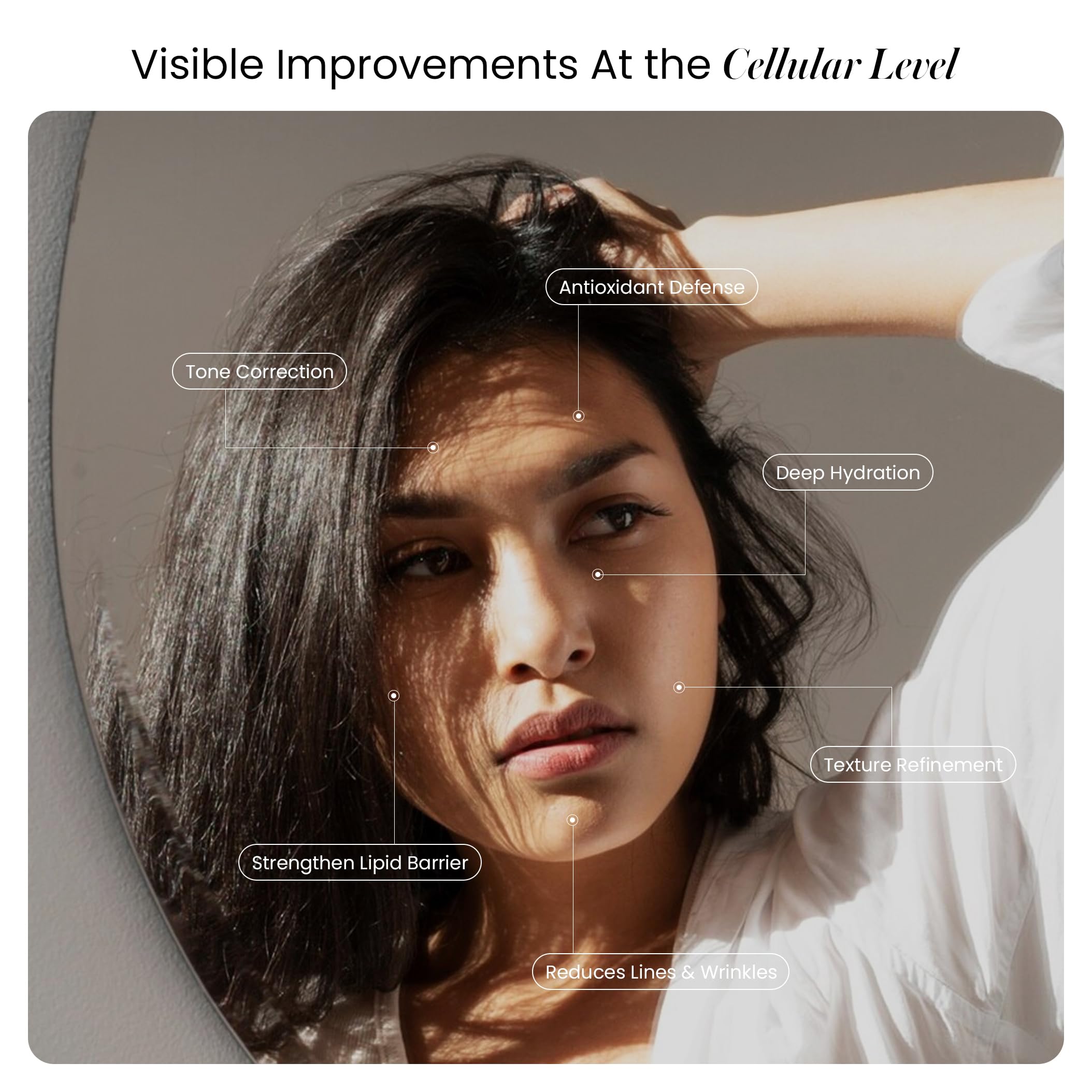 Cosmetic Skin Solutions B5 Intensive Crème applied on the face demonstrates fast absorption