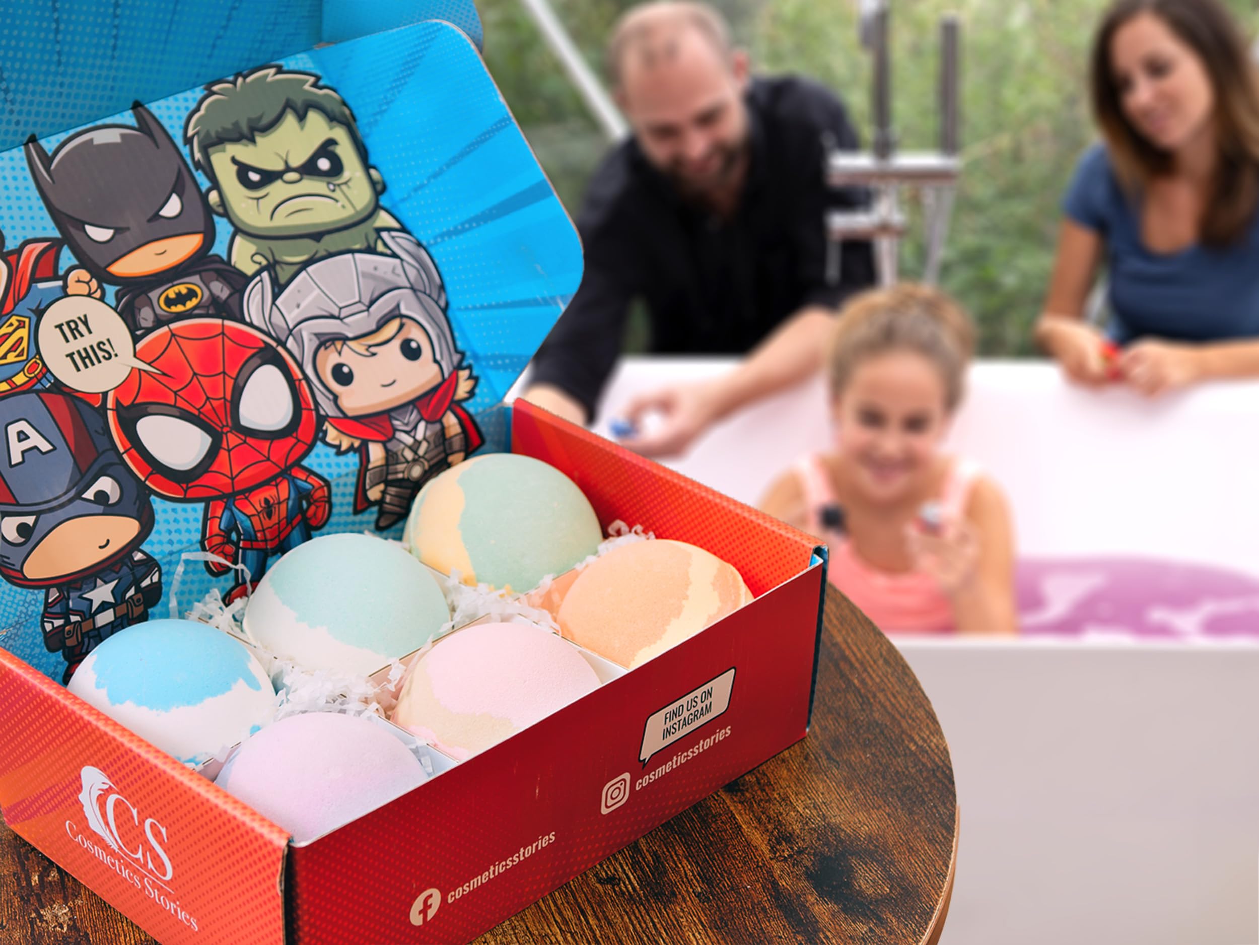 Cosmetics Stories bath bomb makes a great gift idea for young heroes.
