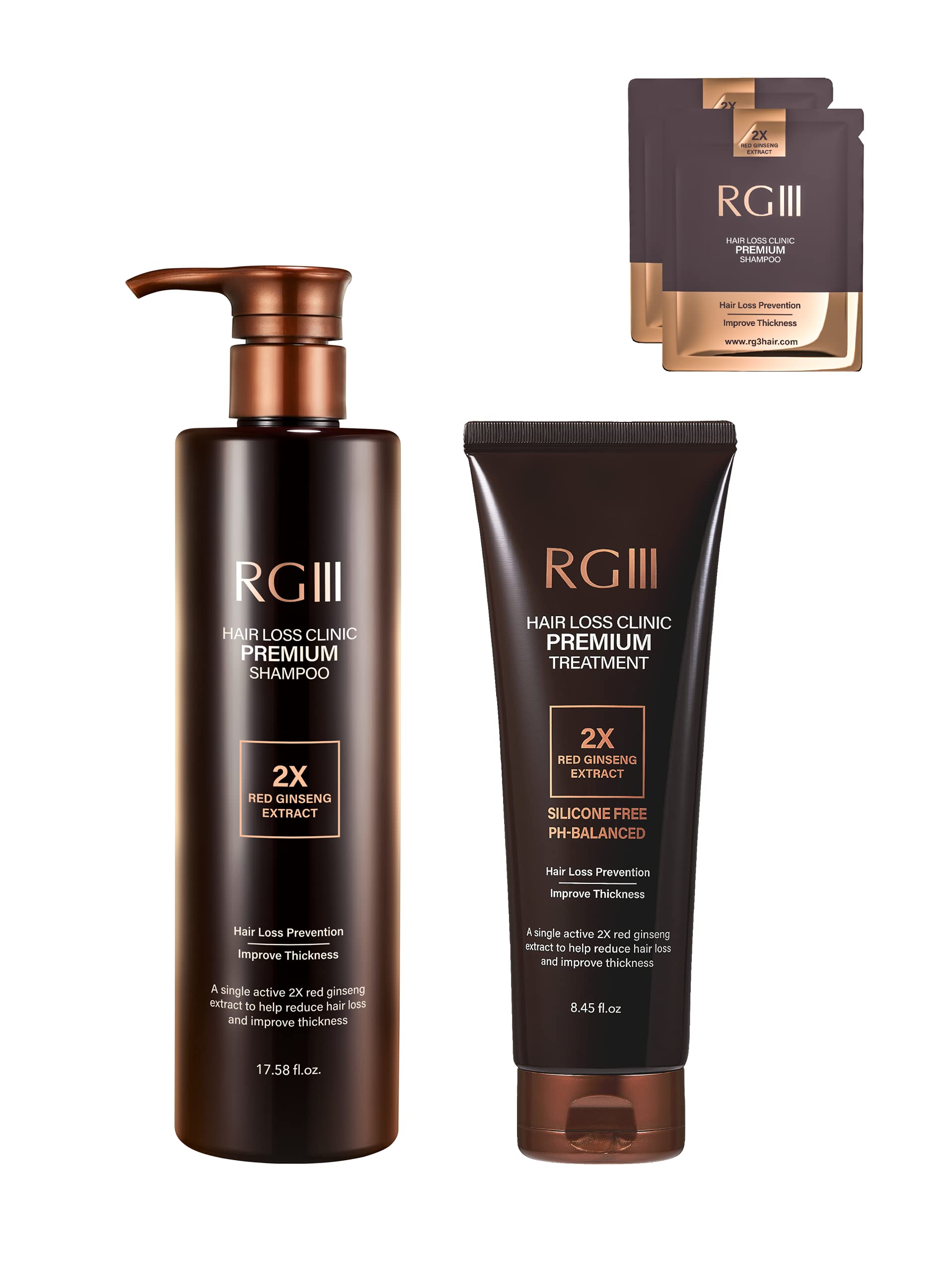COSMOCOS RG3 premium shampoo bottle with red ginseng for stronger roots