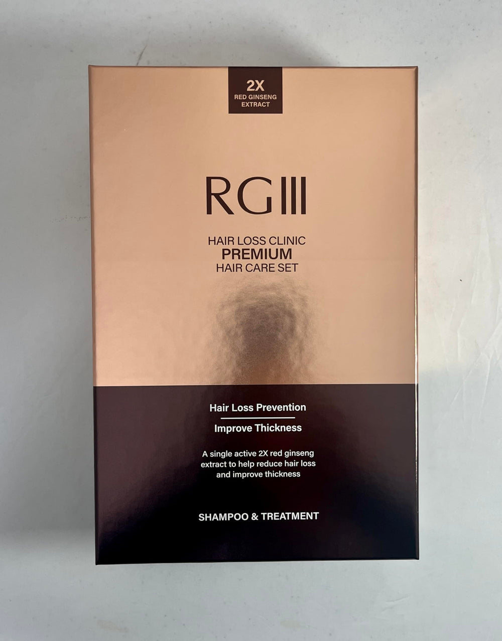 Close-up of COSMOCOS RG3 shampoo foam showing rich lather