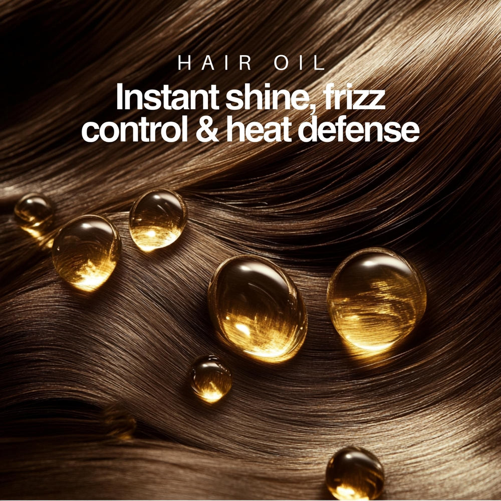 Cosmolux BondGuard applying drops to damp hair before styling