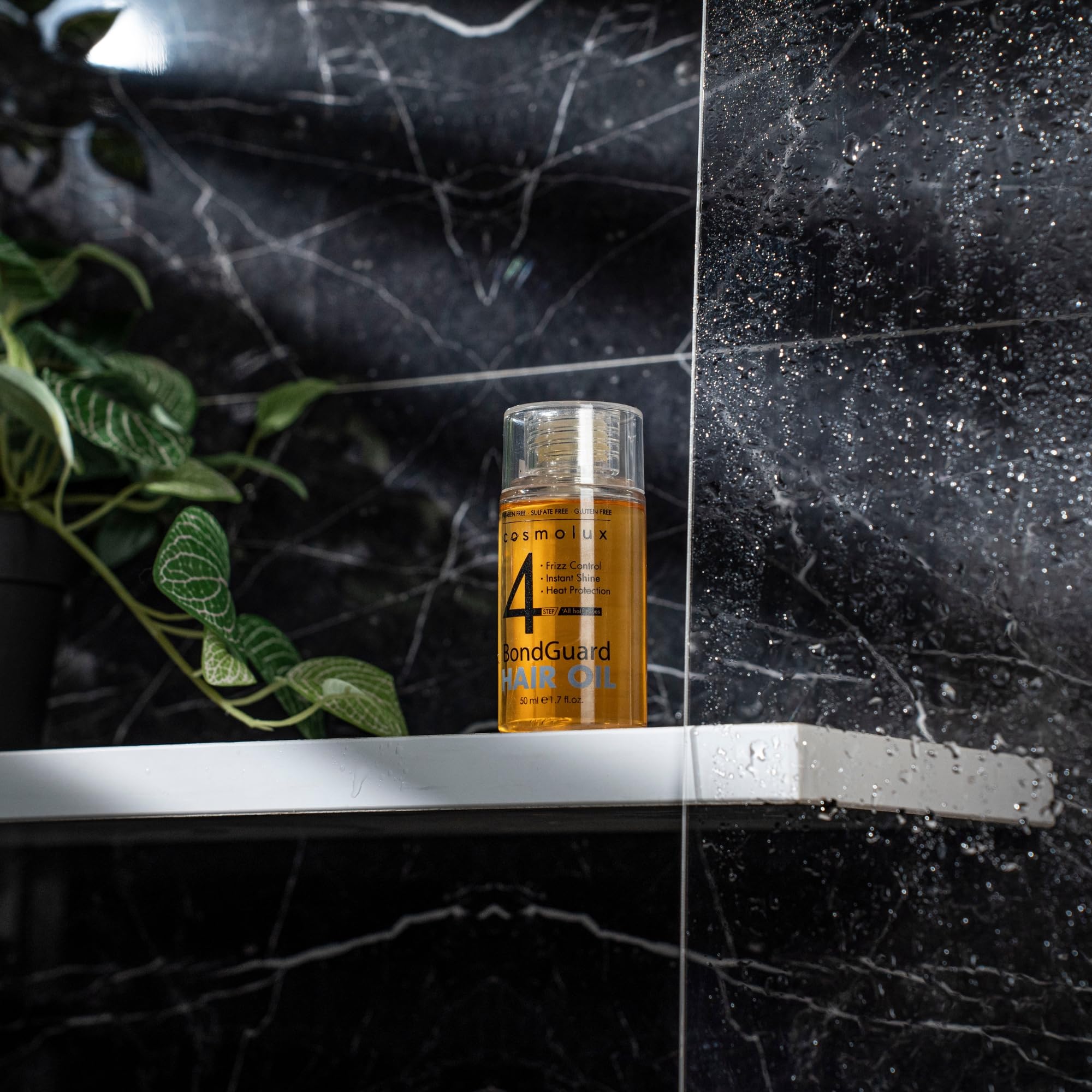 Cosmolux BondGuard shine on hair after application