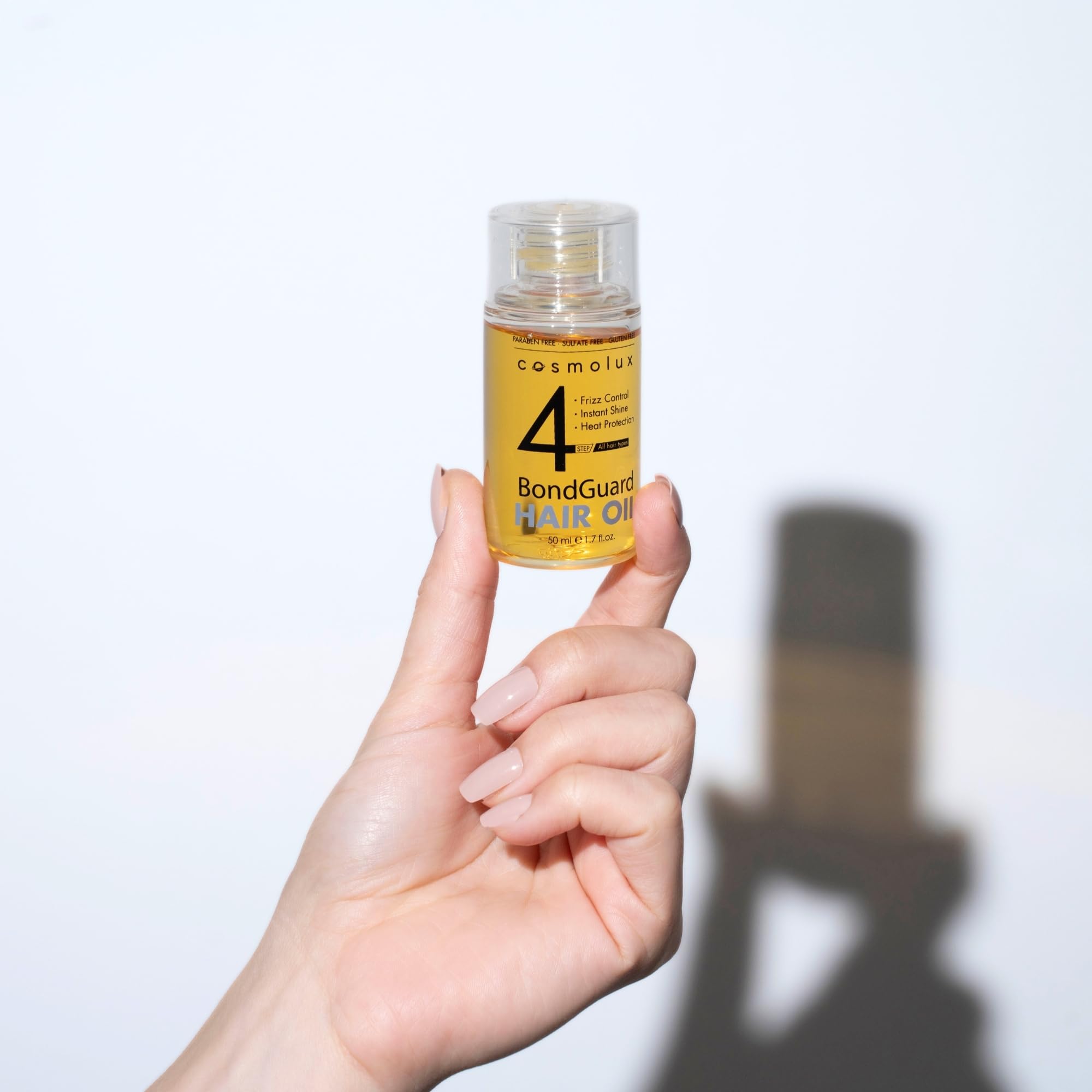 Cosmolux BondGuard vegan and cruelty-free label on packaging