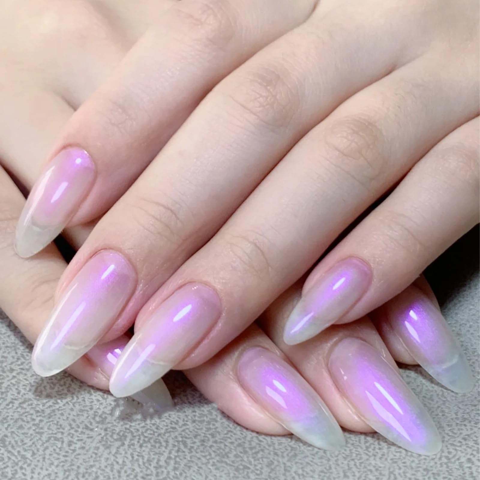 COSMOO Aurora Pearl Pink swatch under daylight reveal multi-tone shimmer