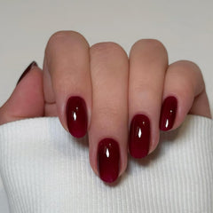 COSMOO Cherry Red Nail Art Gloss highlighting glossy finish for designs.