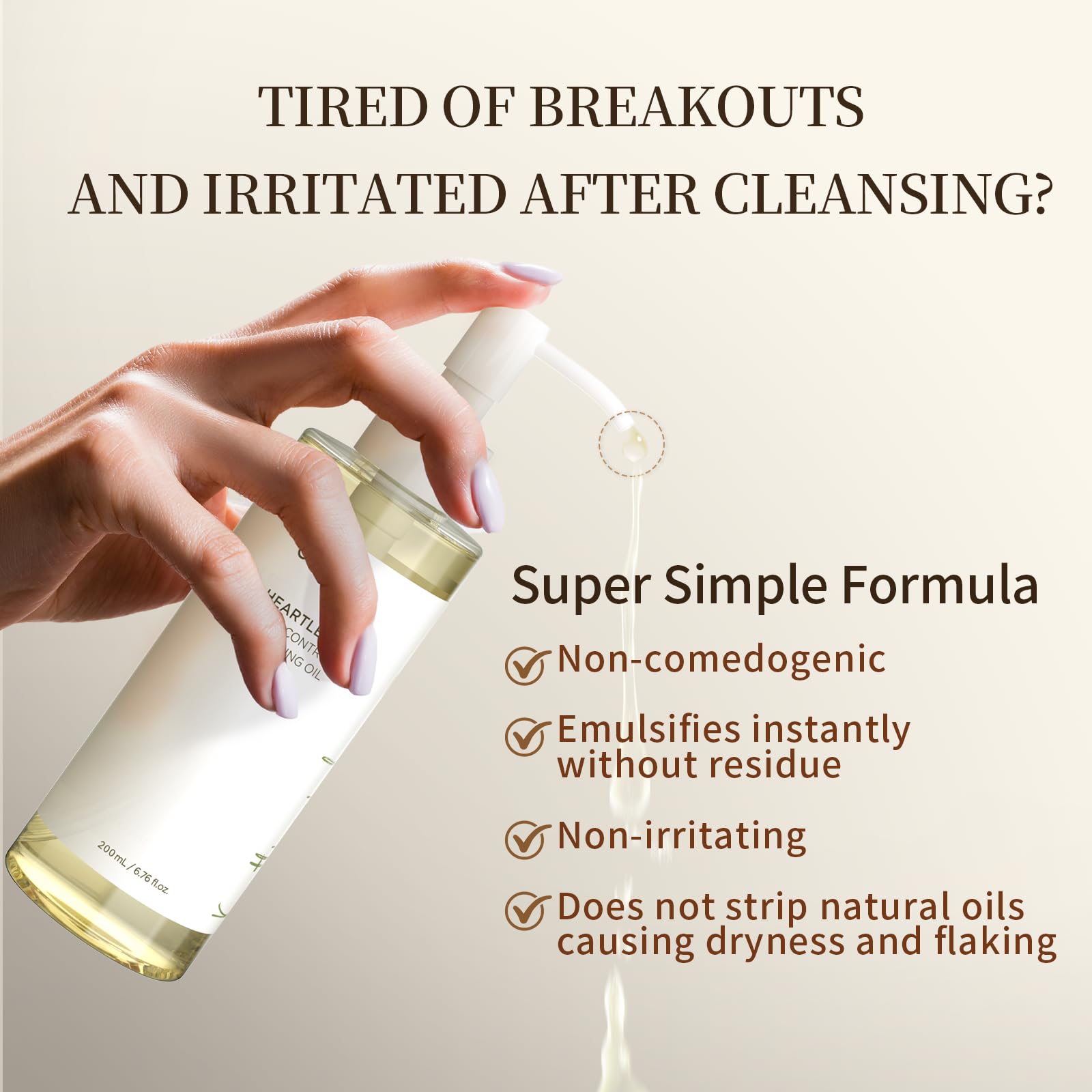 COSMOO Deep Cleansing Oil texture as it emulsifies with water.