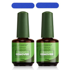 COSMOO Gel Nail Polish Remover two bottles front view for quick at home removal