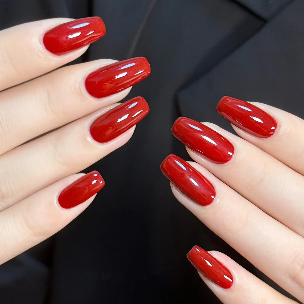 Gift-ready COSMOO red nail polish packaging