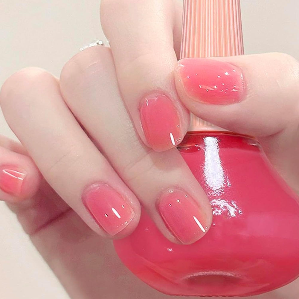 COSMOO Glossy finish close-up emphasizes vibrant shine on nails.