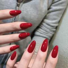 COSMOO swatch shows vibrant red with glossy finish