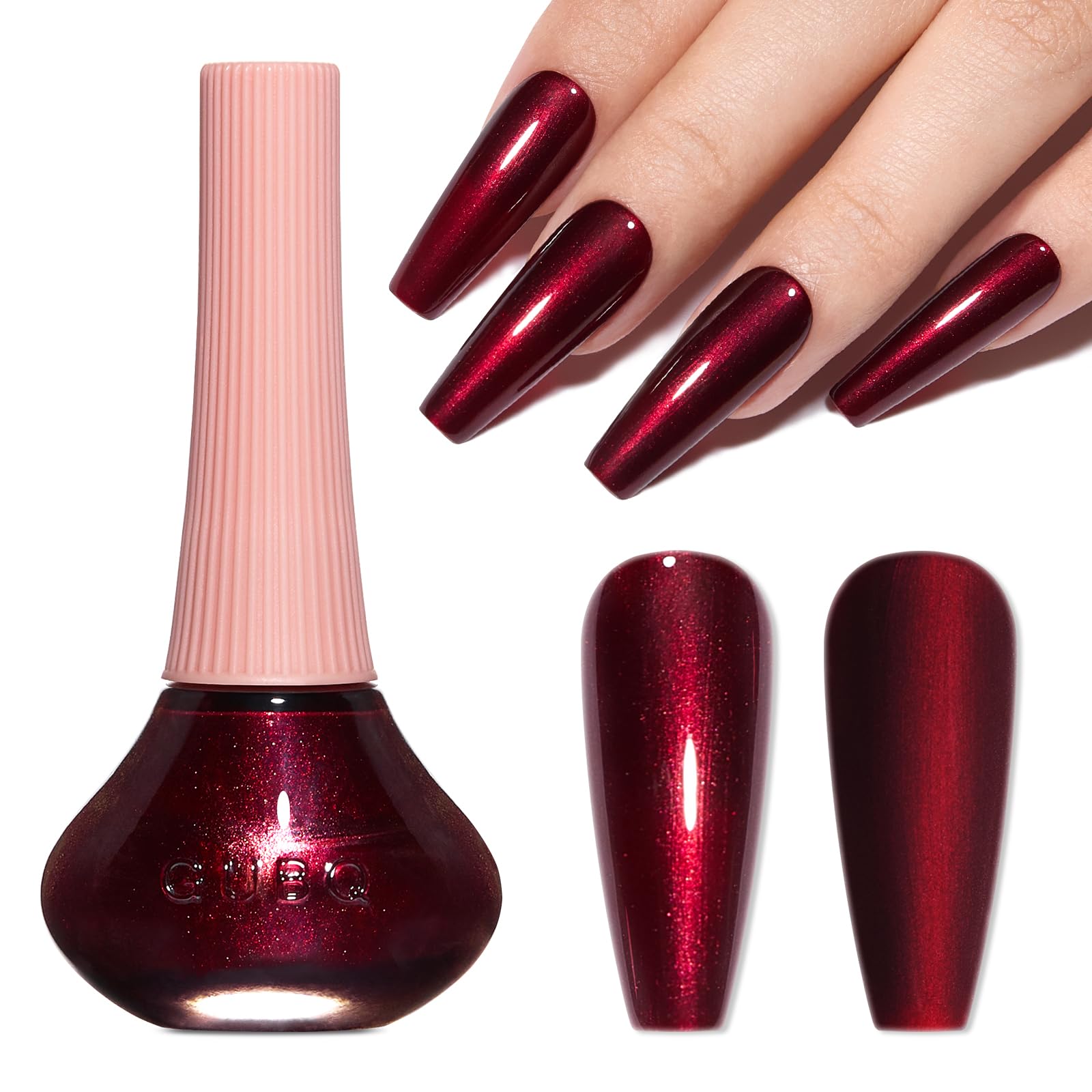 COSMOO wine red nail polish bottle shows rich burgundy shade for a luxe at-home manicure