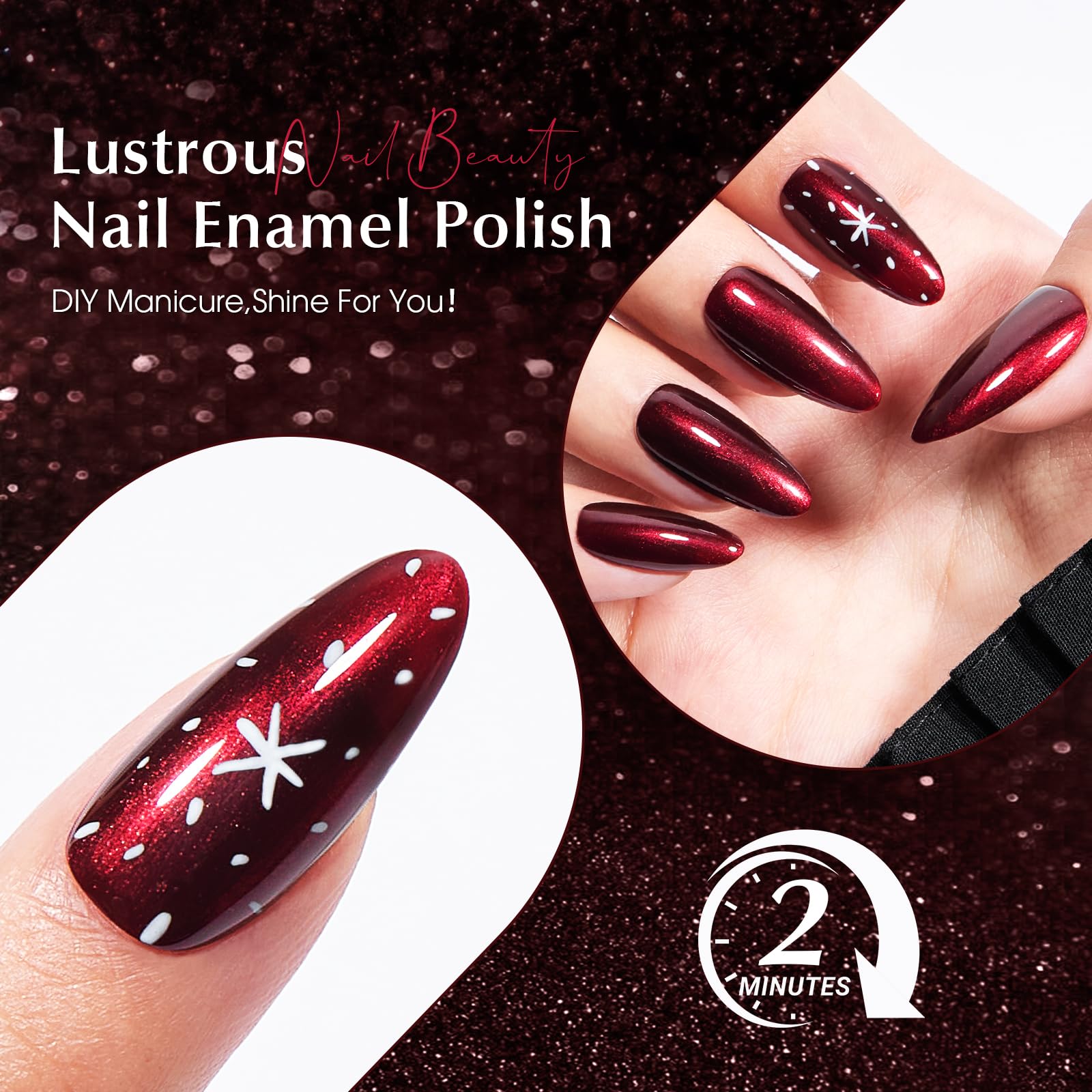COSMOO wine red nail polish top coat readiness for extended gloss and durability
