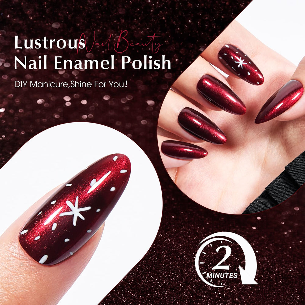 COSMOO wine red nail polish top coat readiness for extended gloss and durability