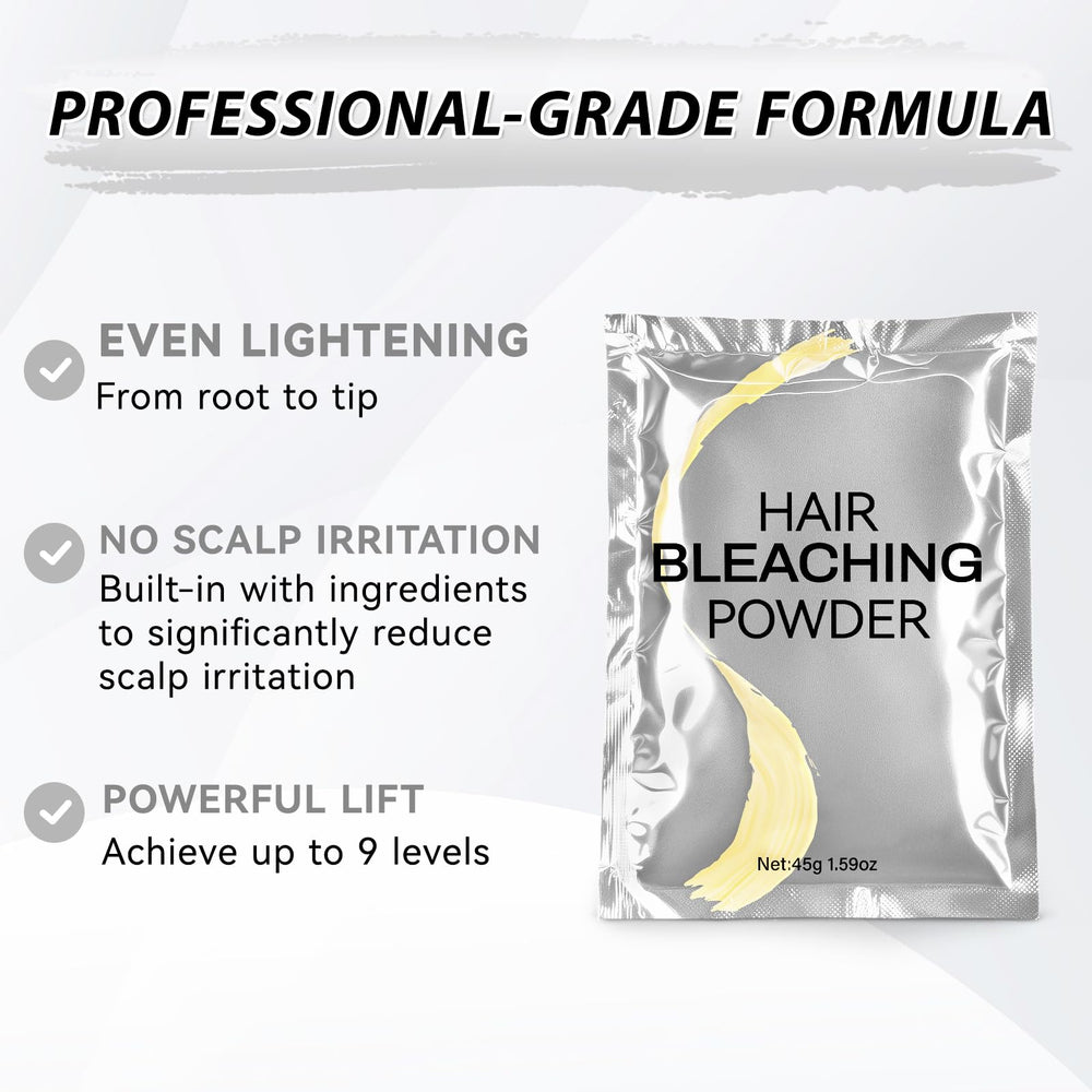 Cosmpro bleach application on hair with even root-to-tip saturation