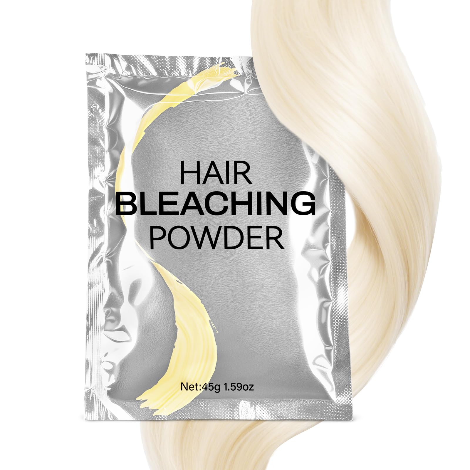 Cosmpro Hair Bleach Powder packaging shown for at-home use and storage benefits