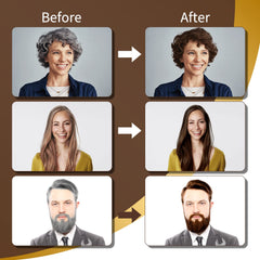COSMTEK beard color shampoo applying on facial hair for gray blending