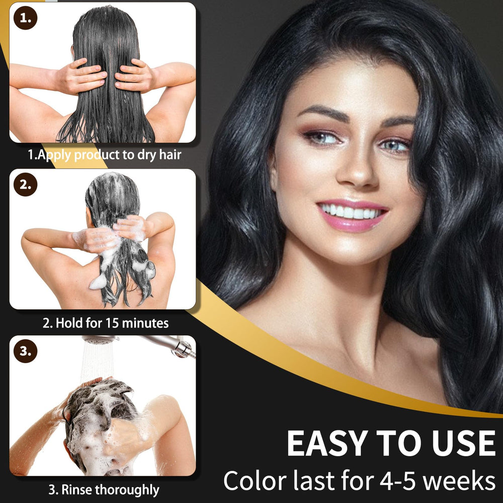 COSMTEK Black Dye Shampoo used to darken beard for a cohesive look.