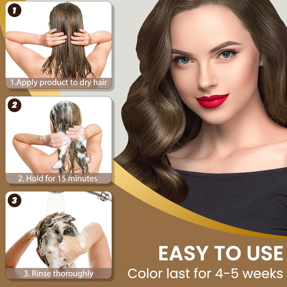 COSMTEK Chestnut Brown Shampoo olive oil conditioning for hair.