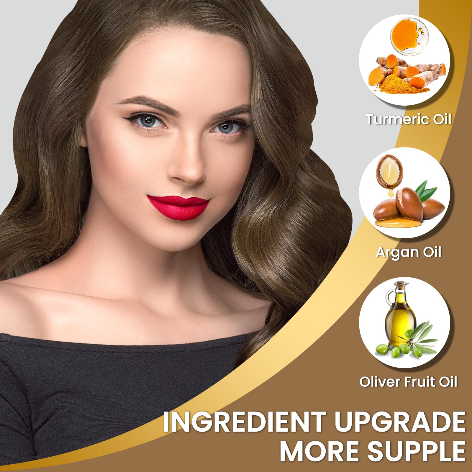 COSMTEK Chestnut Brown Shampoo post-use color retention on hair.