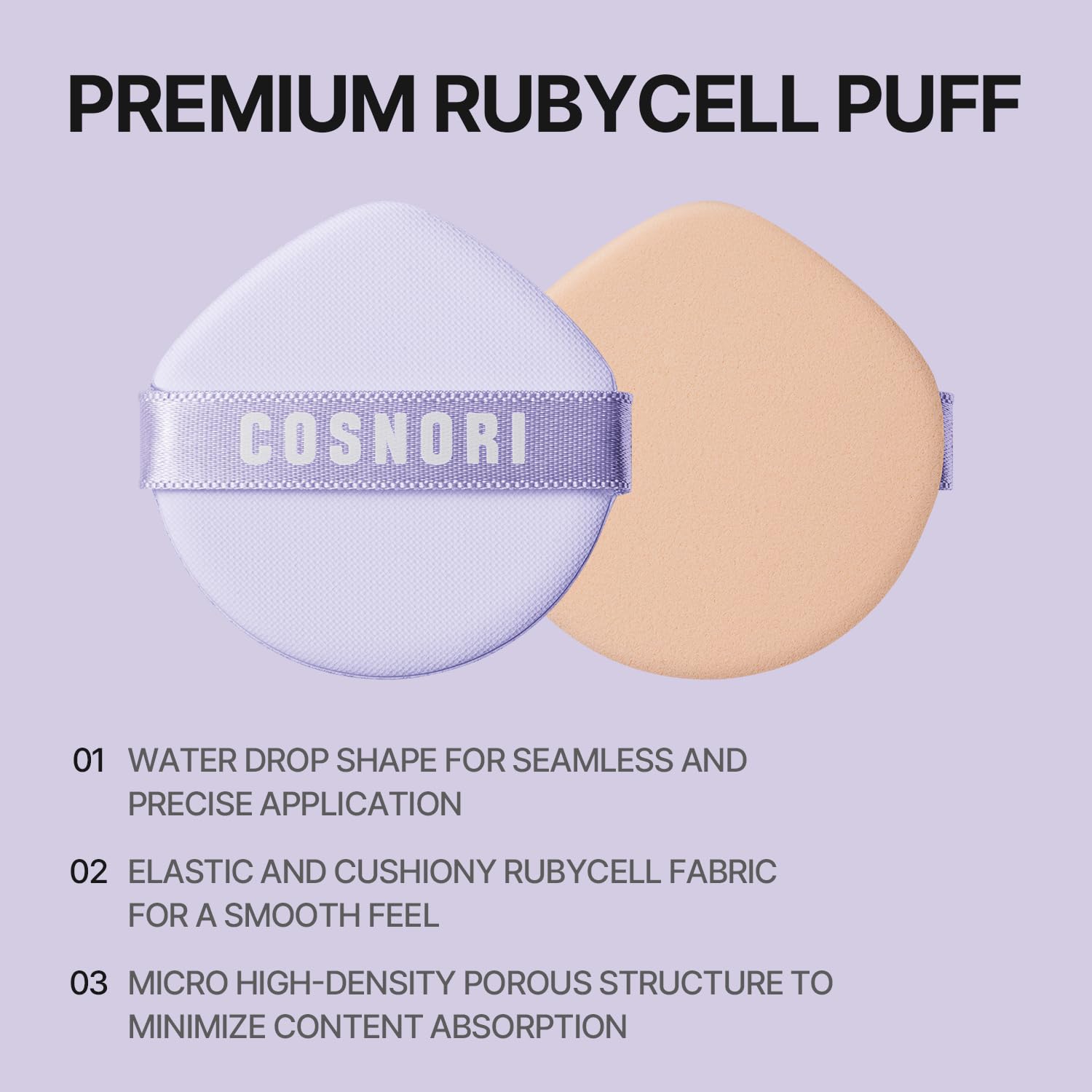 COSNORI compact cushion is travel-friendly for on-the-go touch-ups.