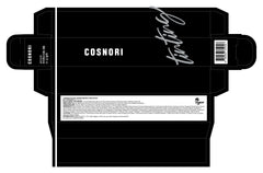 COSNORI packaging for Deep Black serum showing sleek design.