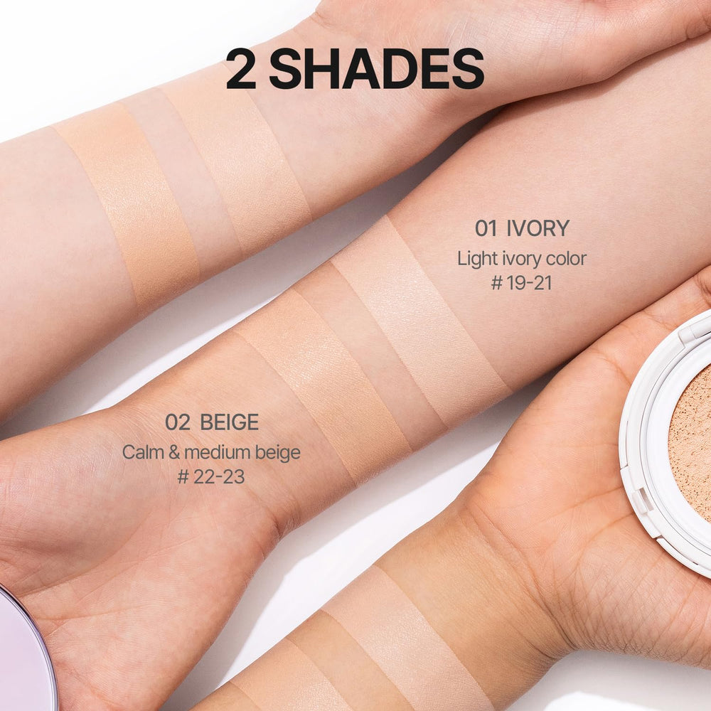 COSNORI cushion long-wearing finish keeps skin looking fresh all day.