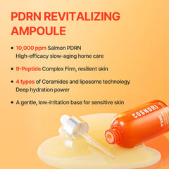 Cosnori PDRN ampoule dropper in action for precise application and absorption