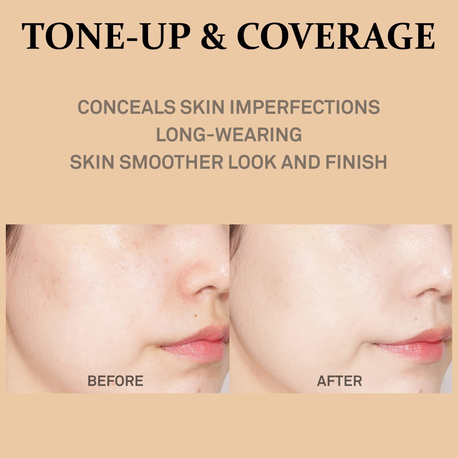 COSNORI Your Skin Dress Tone Up Base porcelain color swatches show cool and warm undertones