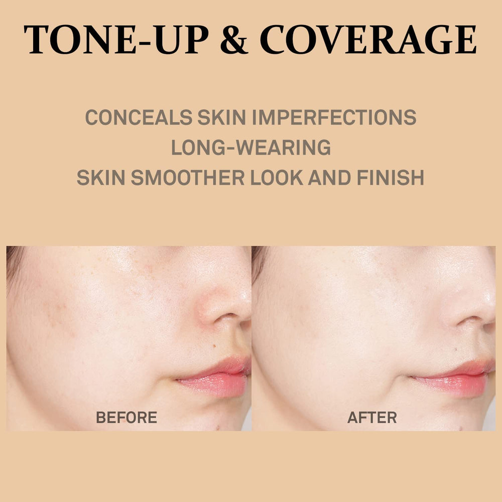 COSNORI Your Skin Dress Tone Up Base porcelain color swatches show cool and warm undertones