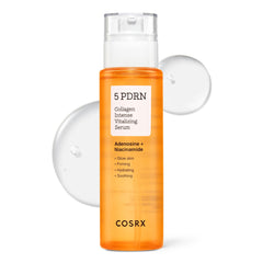 COSRX 5 PDRN serum bottle close-up highlighting hydration benefits