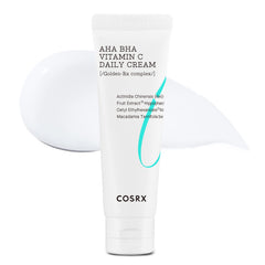 COSRX AHA BHA Vitamin C Daily Cream packaging for daily skincare routine.